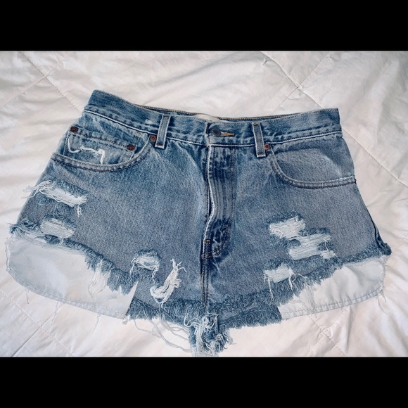 denim shorts high waisted levis